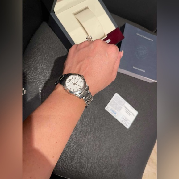 Longines Silver Tone Watch with Stainless Steel Band - Picture 5 of 6